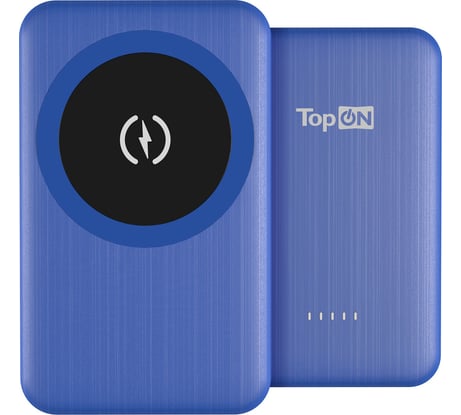 Внешний аккумулятор TopOn 5000mAh магнитная беспроводная зарядка 15W, PD 20W Синий TOP-M5B
