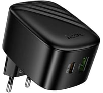 Зарядное устройство Hoco 30Вт, 3А, QC3.0/PD, 1xUSB, 1xType-C, CS102A, черный, коробка 6942007674430