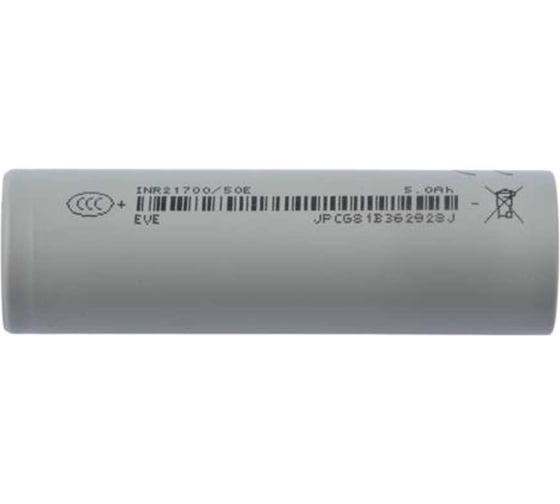 Аккумулятор EVE 21700 5000 мАч INR21700-50E  Energy 3.6 В, Li-Ion среднетоковый с плоским электродом, 8 штук 6799473