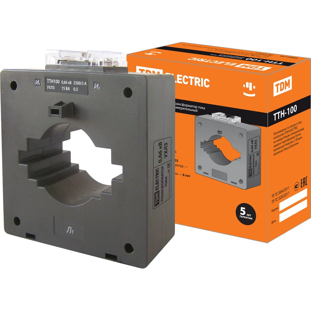 Трансформатор тока TDM ТТН 100/2500/5-15VA/0,5-Р SQ1101-1143 - выгодная ...