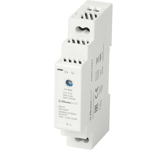Блок питания ELCOMTECH A HDR-15-5 AC/DC на DIN рейку 12W 5V 2.4A 1х модуль УТ-00039967