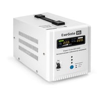 Стабилизатор напряжения ExeGate Expert Turbo AST-3000 3000ВА, вход 80-260В, цветной дисплей, выход 220В±8, КПД 98, 5 уровней защиты, метал. корпус, 2 Schuko 291732