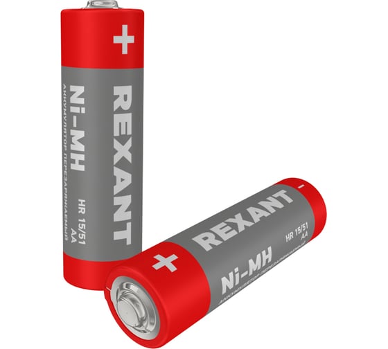 Пальчиковый аккумулятор REXANT NiMH AA 1.2 В 2300 мАч 2 шт 30-1423