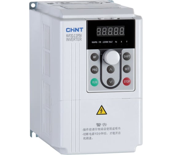Преобразователь частоты CHINT NVF2G-2.2/PS4, 2.2кВт, 380В 3Ф, перегрузка 120%, встроенный тормозной прерыватель 639028