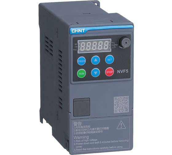 Преобразователь частоты CHINT NVF5-1.5/TD2-B, 1.5кВт, 220В 1Ф , перегрузка 150% 202566