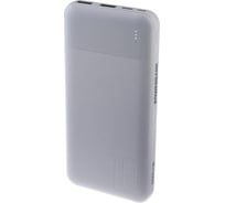 Портативный аккумулятор Perfeo Powerbank 10000 mah + In Micro usb+Type-C /Out USB 1 А, 2.1A /White PF_E2088