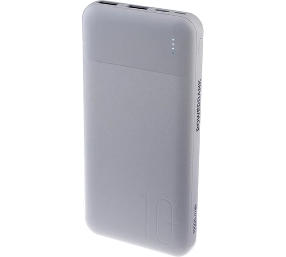 Портативный аккумулятор Perfeo Powerbank 10000 mah + In Micro usb+Type-C /Out USB 1 А, 2.1A /White PF_E2088