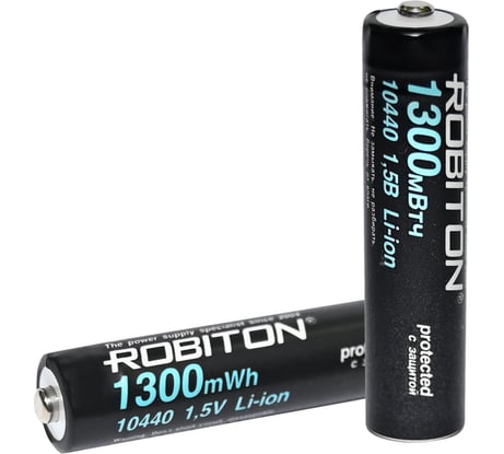 Аккумулятор ROBITON 10440-736/box (AAA) 1300мВтч, 736мАч 1,5В с защитой BL4 19880