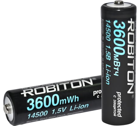 Аккумулятор ROBITON 14500-2200/box (AA) 3600мВтч, 2200мАч 1,5В с защитой BL4 19879