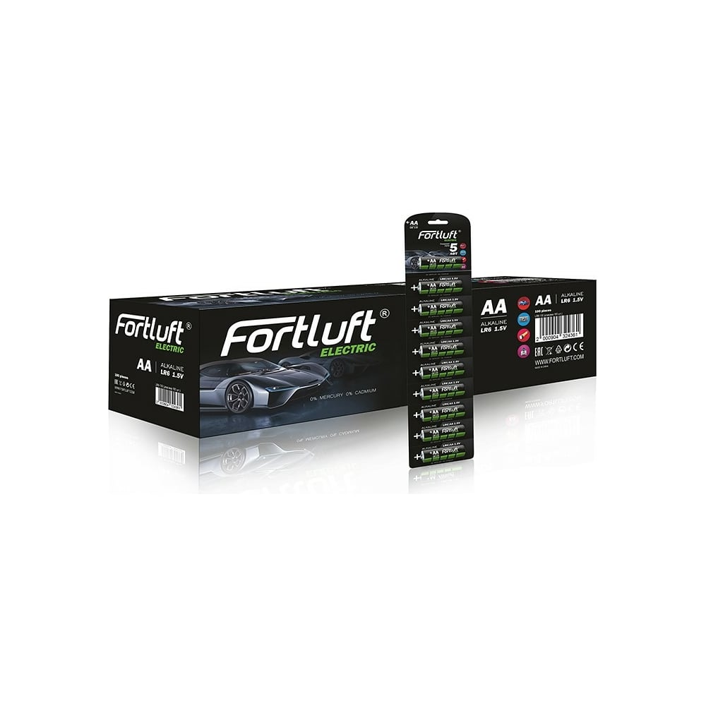 Батарейка FORTLUFT пальчиковая AA LR6-100 - выгодная цена, отзывы ...