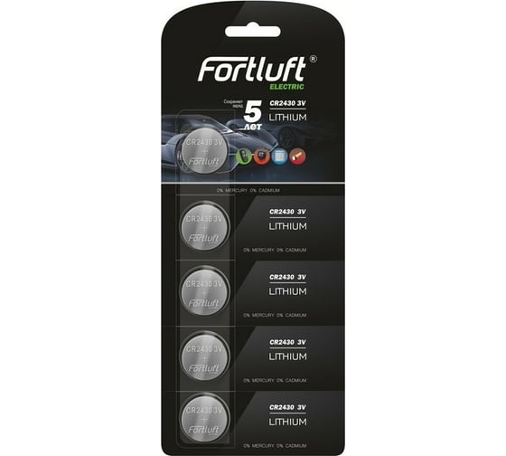 Батарейка FORTLUFT CR2430-5 1