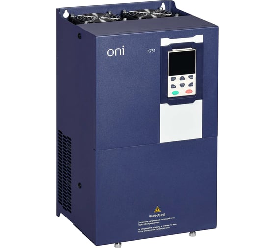 Преобразователь частоты ONI K751 380В 3Ф 30-37кВт 60-75А с дросселем постоянного тока K751-33-3037RM