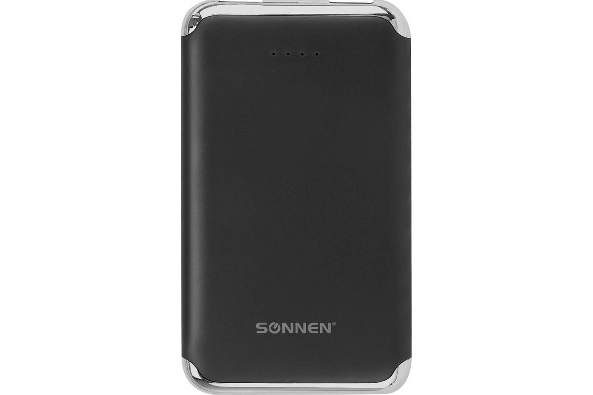 Внешний аккумулятор SONNEN 6000 mAh POWERBANK K611, 2 USB,  литий-полимерный, черный, 263029 - выгодная цена, отзывы, характеристики,  фото - купить в Москве и РФ