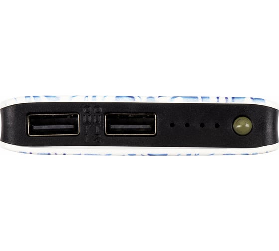 Внешний аккумулятор SONNEN POWERBANK V3802S гжель, 8000 mAh, 2 USB, литий-полимерный, 262916