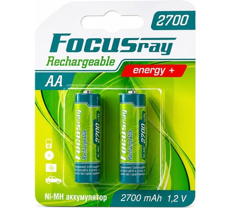 Аккумулятор Focusray 2700 mAH AA 2шт 625846