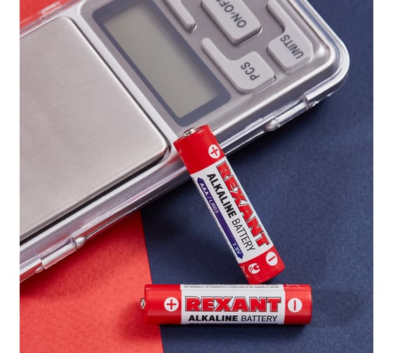 Алкалиновая батарейка REXANT AAA, LR03 2 шт 30-1052