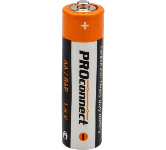 Солевая батарейка PROCONNECT АА, R6P 4 шт 30-0010