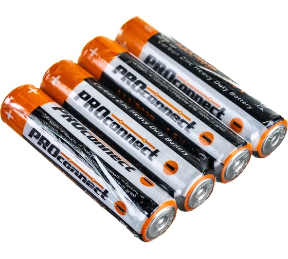Солевая батарейка PROCONNECT ААА, R03P 4 шт 30-0020