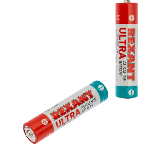 Ультра алкалиновая батарейка REXANT AAA, LR03 2 шт 30-1010 1
