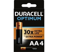 Батарейки Duracell Optimum щелочные, размера АА, 4 шт., Б0056020 20772051