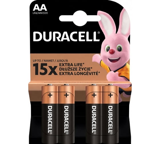 Батарейка Duracell Basic AA BL4 RPL00514