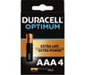 Батарейки Duracell Optimum щелочные, размера ААА, 4 шт., Б0056021