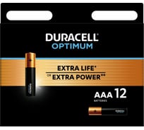 Батарейки Duracell Optimum щелочные, размера ААА, 12 шт., Б0056029 20771565