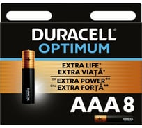 Батарейки Duracell Optimum щелочные, размера ААА, 8 шт., Б0056025