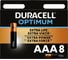 Батарейки Duracell Optimum щелочные, размера ААА, 8 шт., Б0056025 1