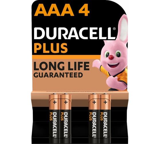 Щелочные батарейки Duracell Plus ААА 1,5v LR03 MN2400, Б0056031