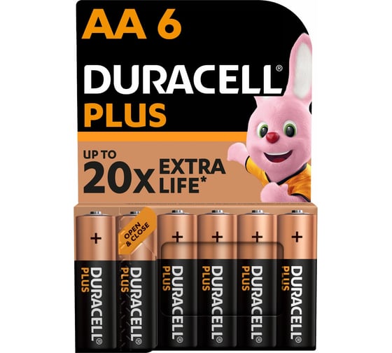 Щелочные батарейки Duracell Plus АА 1,5v LR6 MN1500, Б0056032