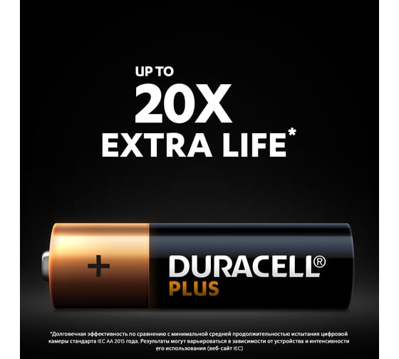 Щелочные батарейки Duracell Plus АА 1,5v LR6 MN1500, Б0056032