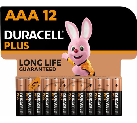 Щелочные батарейки Duracell Plus ААА1,5v LR03 MN2400, Б0056035