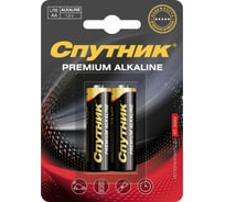 Элемент питания Спутник комплект 2 шт. PREMIUM ALKALINE LR6/2B