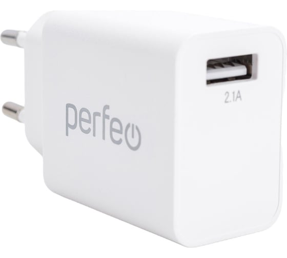Сетевое зарядное устройство PERFEO разъём USB, 2.1А 30015175