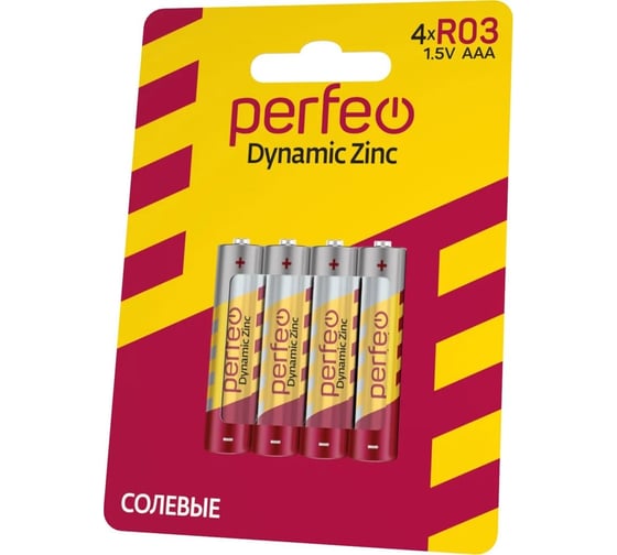 Батарейки Perfeo R03/4BL Dynamic Zinc 30005164