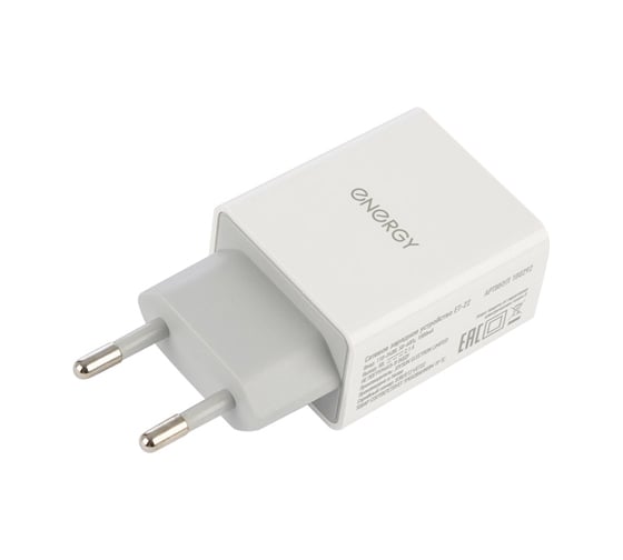 Сетевое зарядное устройство Energy ET-22 2 USB разъёма 2.1А цвет - белый 100292