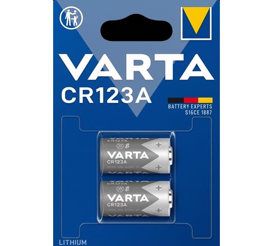 Батарейка Varta Special Lithium Cylindrical CR123A BL2 6205301402 элемент питания RPL00407