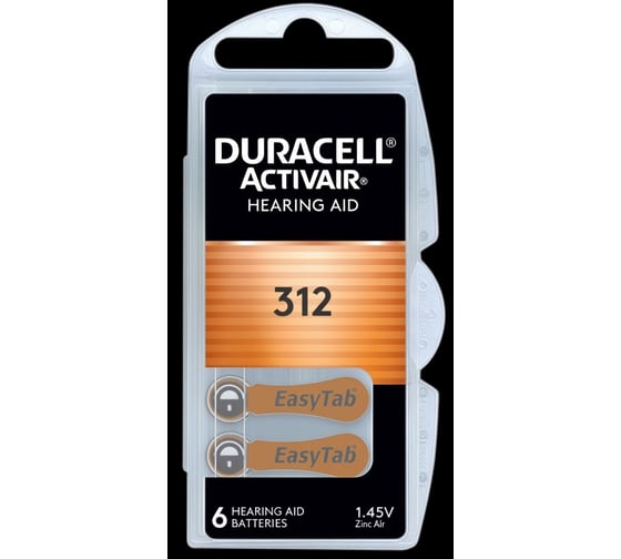 Батарейка Duracell Activair 312 BL6 34607777106 RPL00857