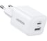 Сетевое зарядное устройство UGREEN X514 20W 2-Port GaN USB-C&USB-A Fast Charger EU. Цвет: белый 65006_ 2