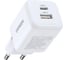 Сетевое зарядное устройство UGREEN X514 20W 2-Port GaN USB-C&USB-A Fast Charger EU. Цвет: белый 65006_ 3
