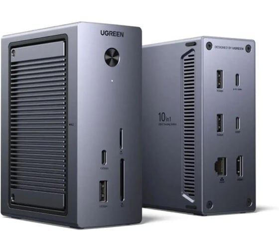 Зарядная станция UGREEN CM923 10-in-1 Docking Station. Цвет: серый 55735_