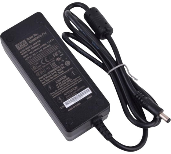 Адаптер питания настольный MEAN WELL 15В 4А GSM60A15-P1J, 60Вт, разъем DC, с усиленной защитой, для портативных медицинских устройств, LED-индикатор сети, длина кабеля 1 1202589