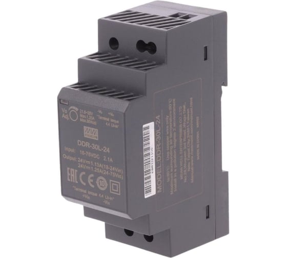 Блок питания на DIN-рейку MEAN WELL DDR-30L-24 DC/DC 30 Вт 24 В 2738746