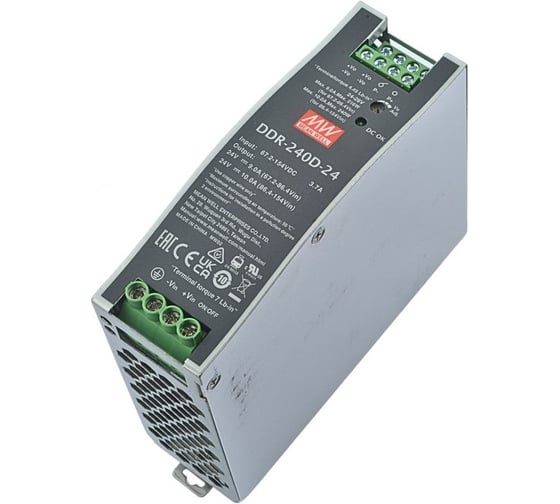 Блок питания на DIN-рейку MEAN WELL DDR-240D-24 DC/DC 240 Вт 24 В 3652734