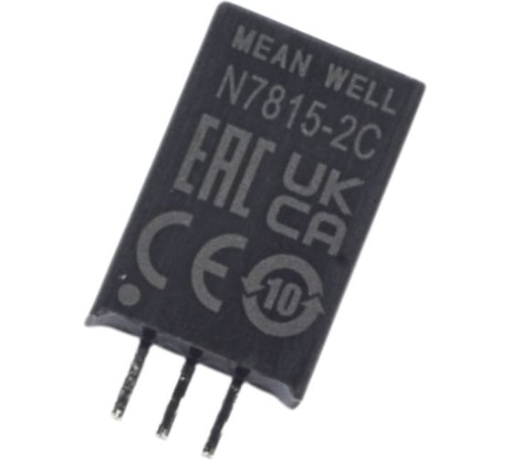 Преобразователь на печатную плату MEAN WELL N7815-2C 30 Вт 15 В, неизолированный в корпусе SIP-3, импульсный стабилизатор, низкие шумы и пульсации 6627781