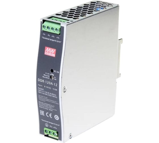 Блок питания на DIN-рейку MEAN WELL DDR-120A-12 DC/DC 100 Вт 12 В 2791853