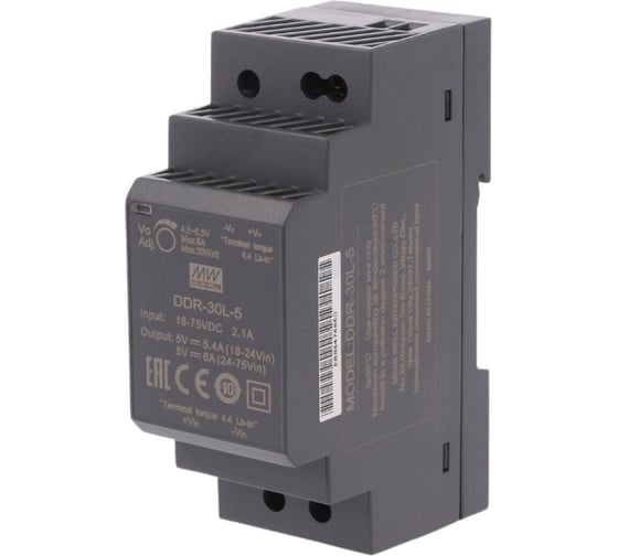 Блок питания на DIN-рейку MEAN WELL DDR-30L-5 DC/DC 30 Вт 5 В 2791875