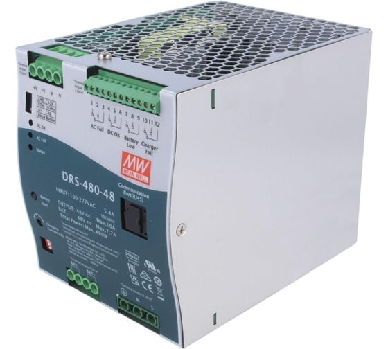 Блок питания на DIN-рейку MEAN WELL DRS-480-48 AC/DC 480 Вт 48 В 5339915