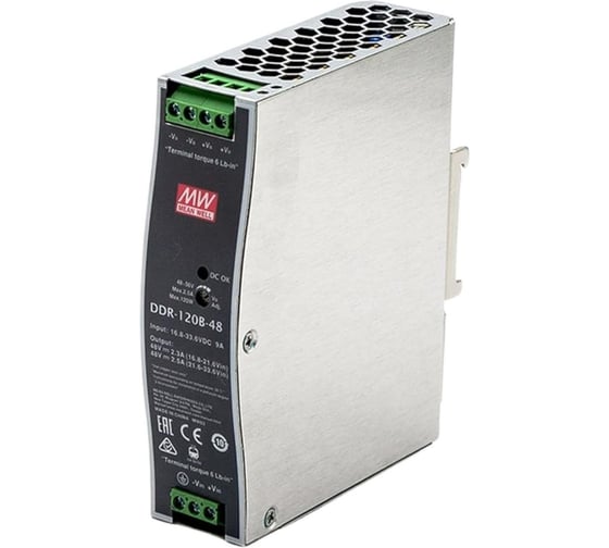 Блок питания на DIN-рейку MEAN WELL DDR-120B-48 DC/DC 120 Вт 48 В 2791858